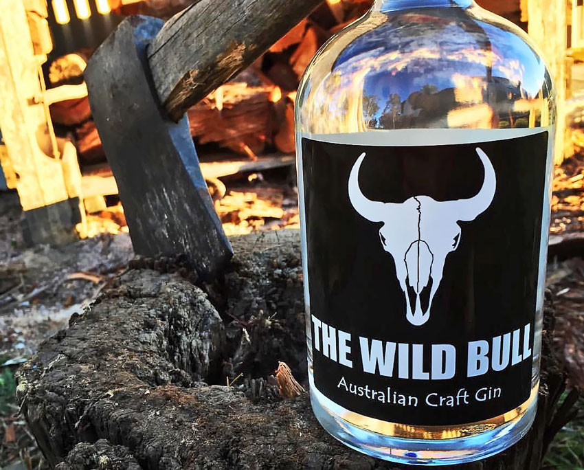 The Wild Bull Gin label