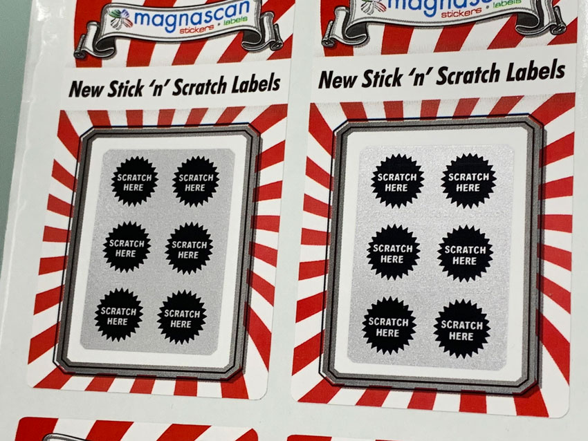 Stick N Scratch sticker Label
