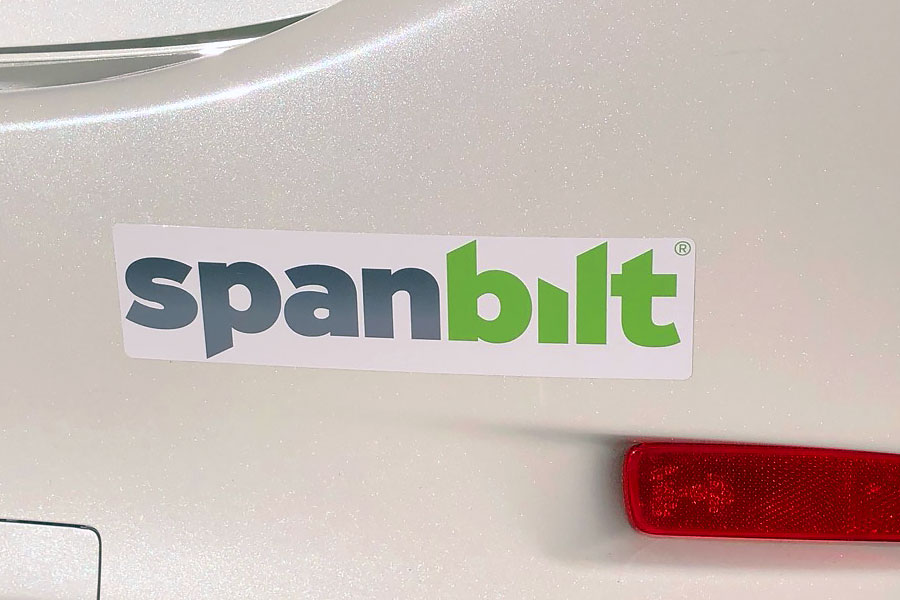 Spanbuilt bumper sticker label