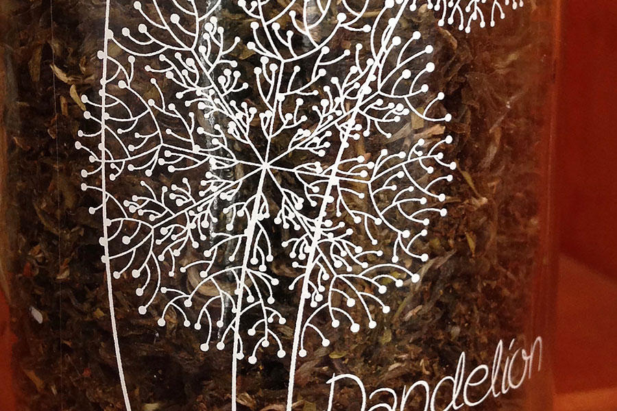 Dandelion-white-ink-on-clear-vinyl-label