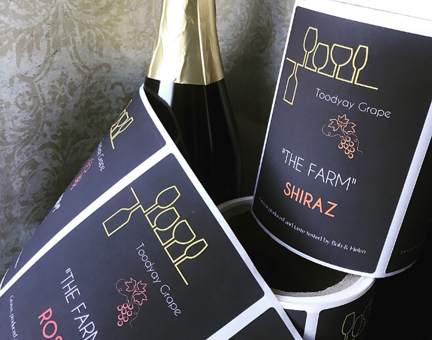 The Farm wine labels