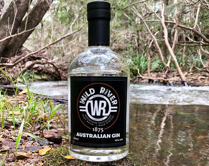 Wild River gin labels